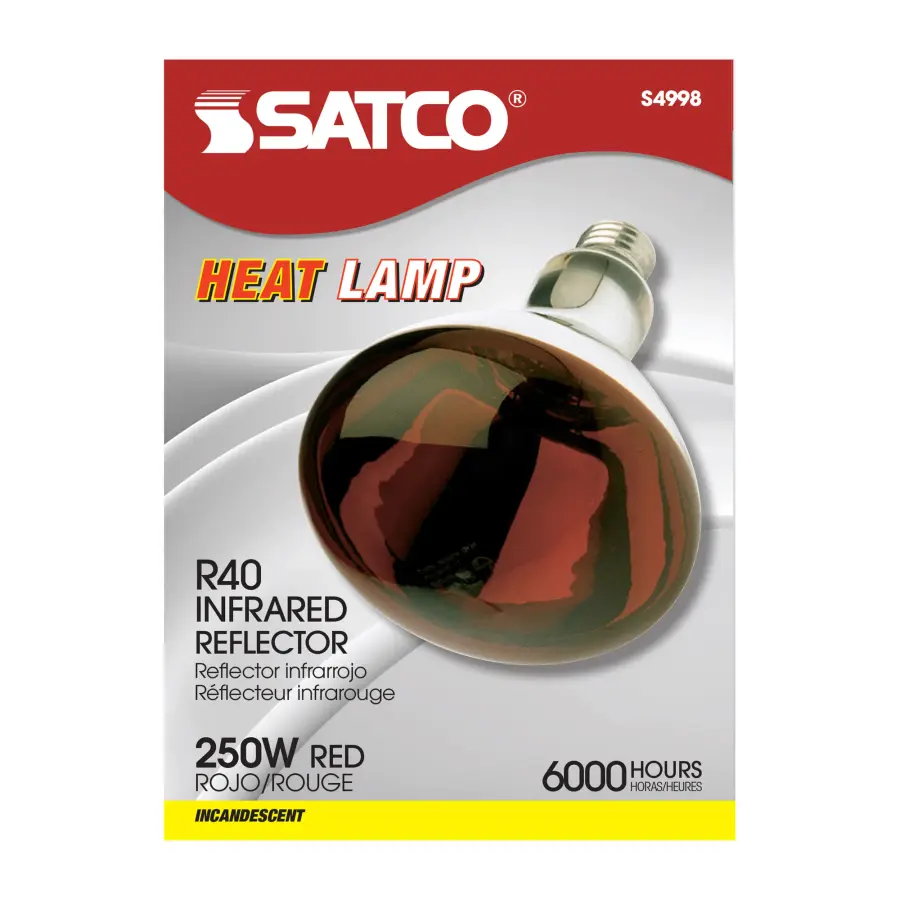 250 Watt R40 Incandescent - Red Heat - 6000 Average rated hours - Medium base - 120 Volt - Image 2