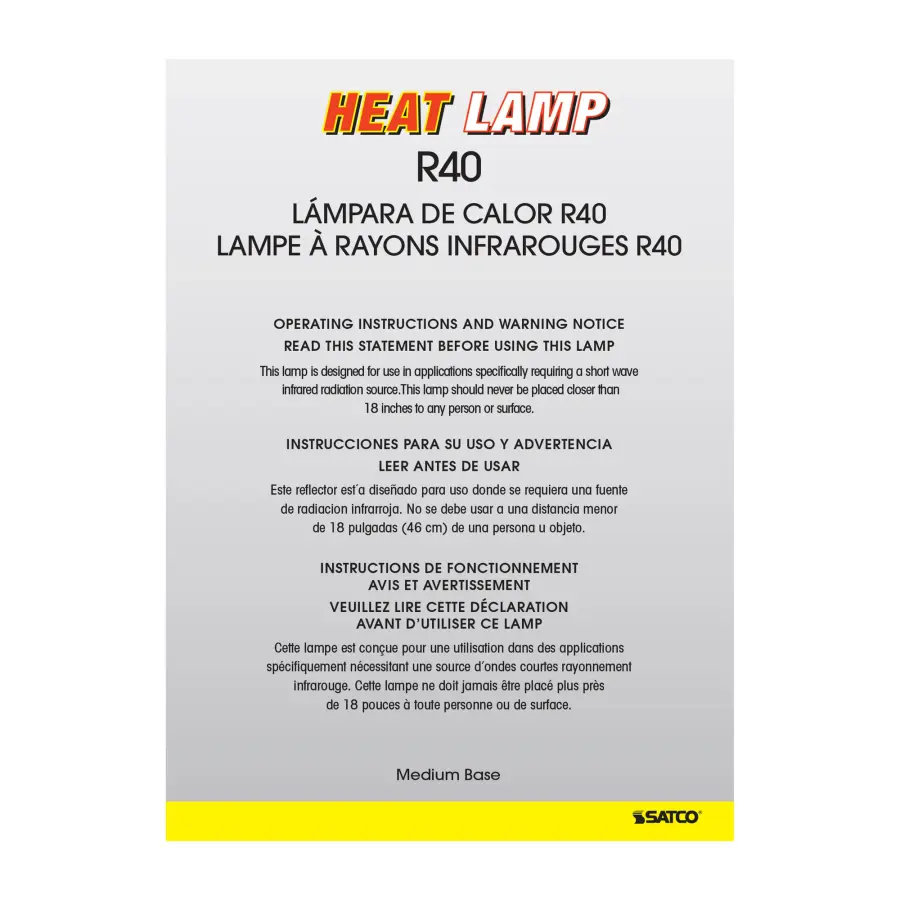 250 Watt R40 Incandescent - Red Heat - 6000 Average rated hours - Medium base - 120 Volt - Image 4