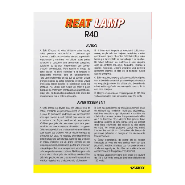 250 Watt R40 Incandescent - Red Heat - 6000 Average rated hours - Medium base - 120 Volt - Image 5