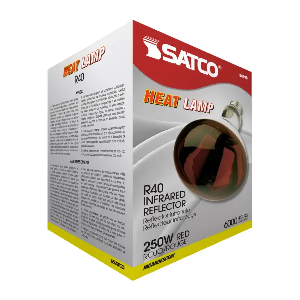 250 Watt R40 Incandescent - Red Heat - 6000 Average rated hours - Medium base - 120 Volt - Image 7