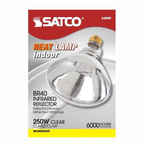 250 Watt R40 Incandescent - Clear Heat - 6000 Average rated hours - Medium base - 120 Volt - Image 2