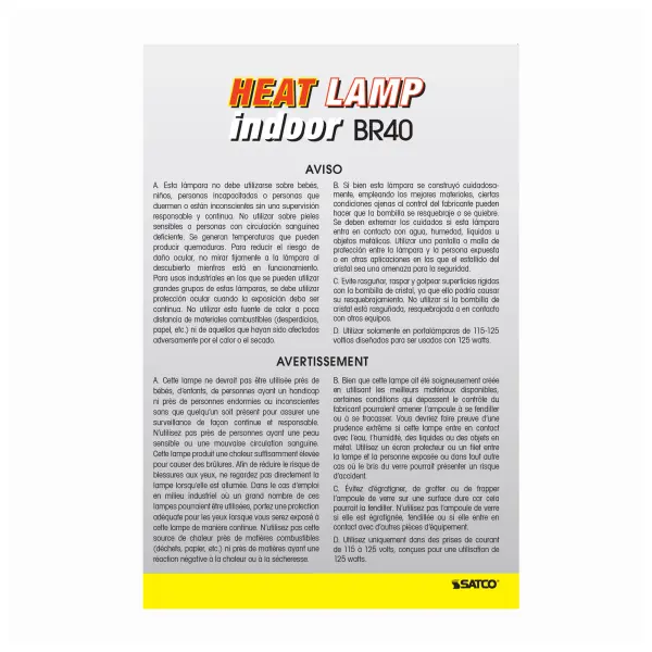 250 Watt R40 Incandescent - Clear Heat - 6000 Average rated hours - Medium base - 120 Volt - Image 5