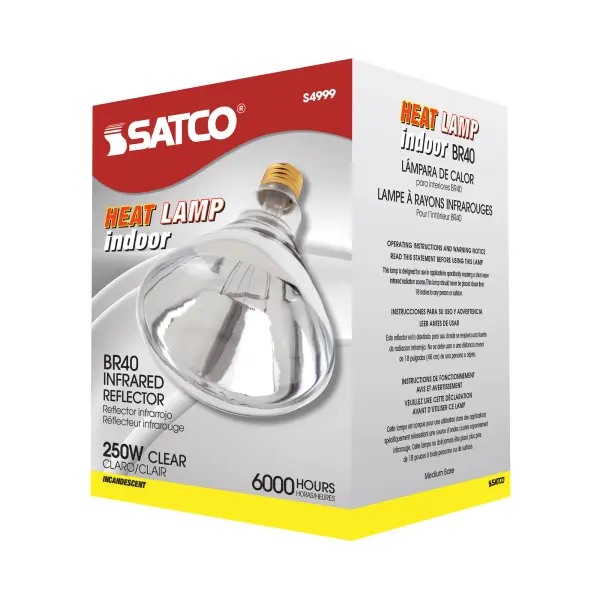 250 Watt R40 Incandescent - Clear Heat - 6000 Average rated hours - Medium base - 120 Volt - Image 6