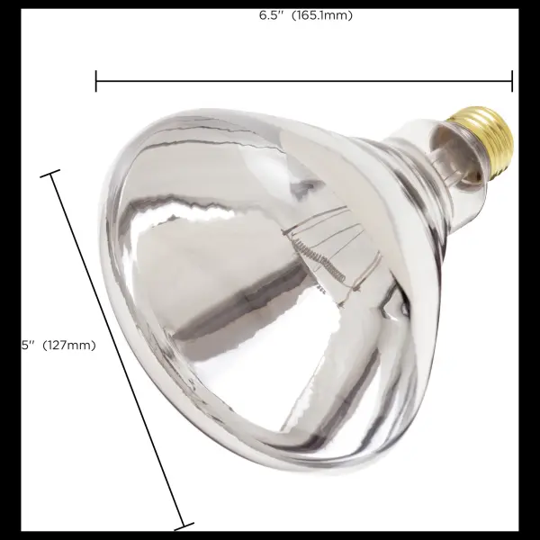 250 Watt R40 Incandescent - Clear Heat - 6000 Average rated hours - Medium base - 120 Volt - Image 8