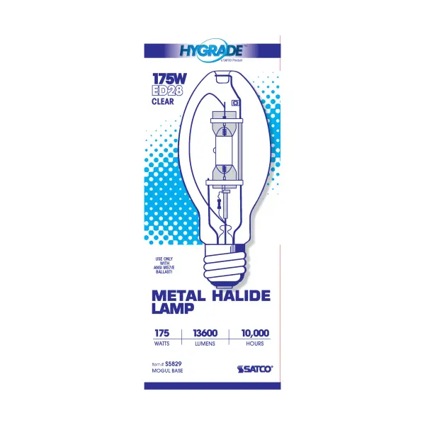 175 Watt - Metal Halide HID - Mogul base - ED28 - Clear - 65 CRI - 4200K - Image 4