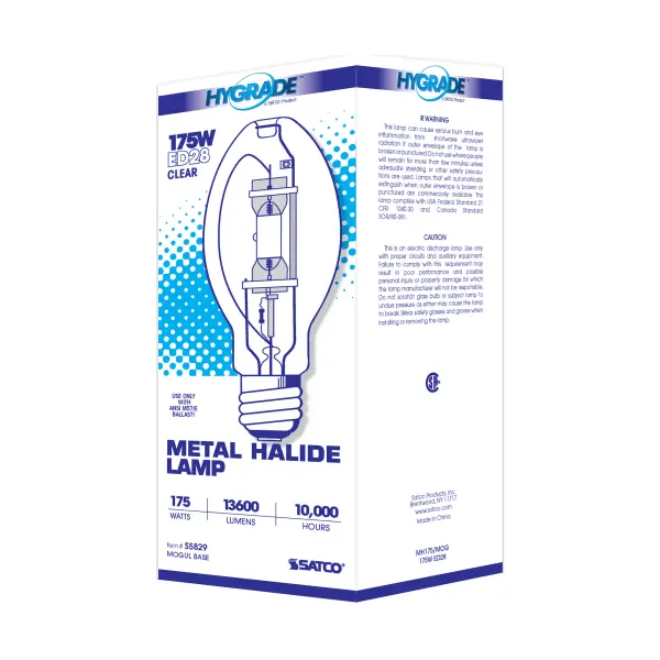 175 Watt - Metal Halide HID - Mogul base - ED28 - Clear - 65 CRI - 4200K - Image 5