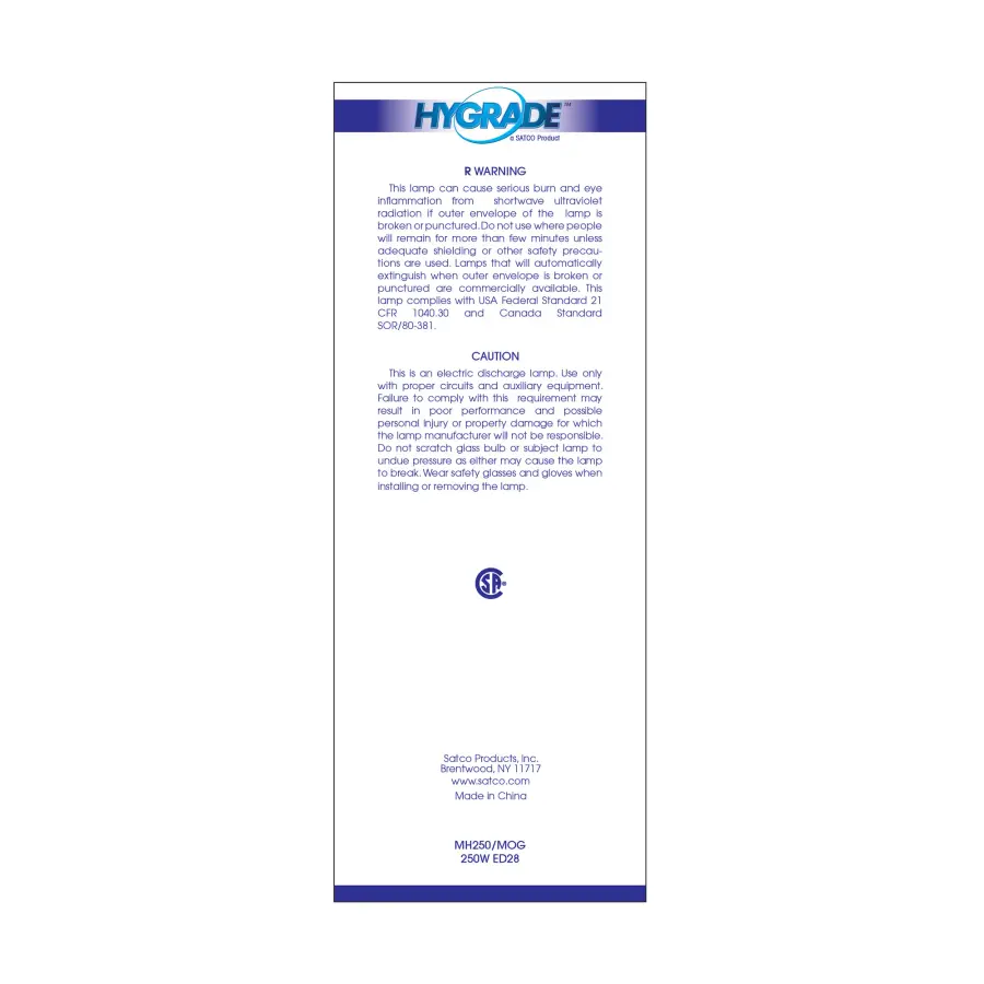 250 Watt - Metal Halide HID - Mogul base - ED28 - Clear - 65 CRI - 4000K - Image 5