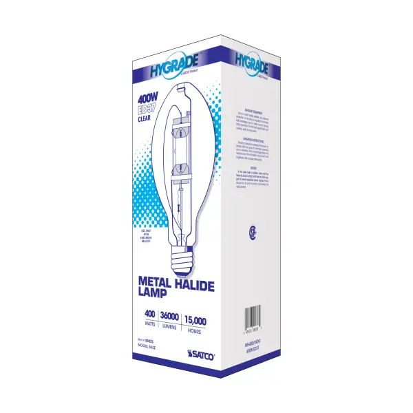 400 Watt - Metal Halide HID - Mogul base - ED37 - Clear - 65 CRI - 4000K - Image 5