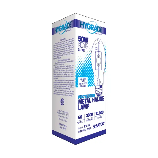 50 Watt - Metal Halide HID - Medium base - ED17 - Clear - 65 CRI - 4000K - Image 4