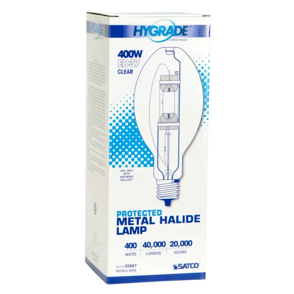 400 Watt - Metal Halide HID - MP400 - Mogul base - ED37 - Clear - 65 CRI - 4200K - Image 7