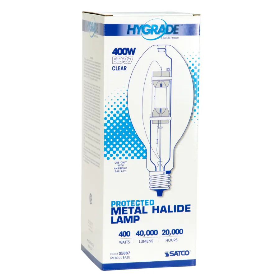 400 Watt - Metal Halide HID - MP400 - Mogul base - ED37 - Clear - 65 CRI - 4200K - Image 7