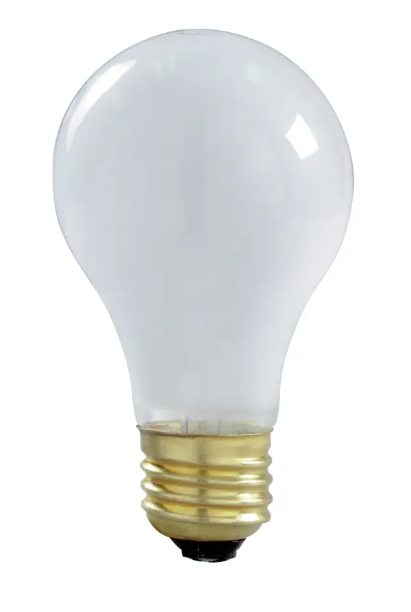 100 Watt A19 Incandescent - Frost - 2000 Average rated hours - 1200 Lumens - Med Left Hand Thread LHT base - 120 Volt
