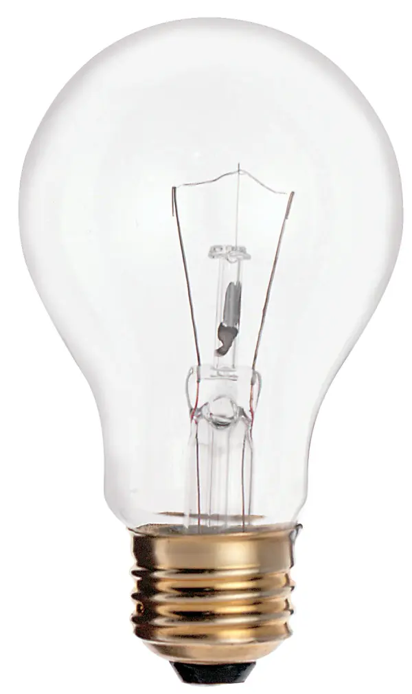 25 Watt A19 Incandescent - Clear - 1500 Average rated hours - 185 Lumens - Medium base - 120 Volt - 2/Pack