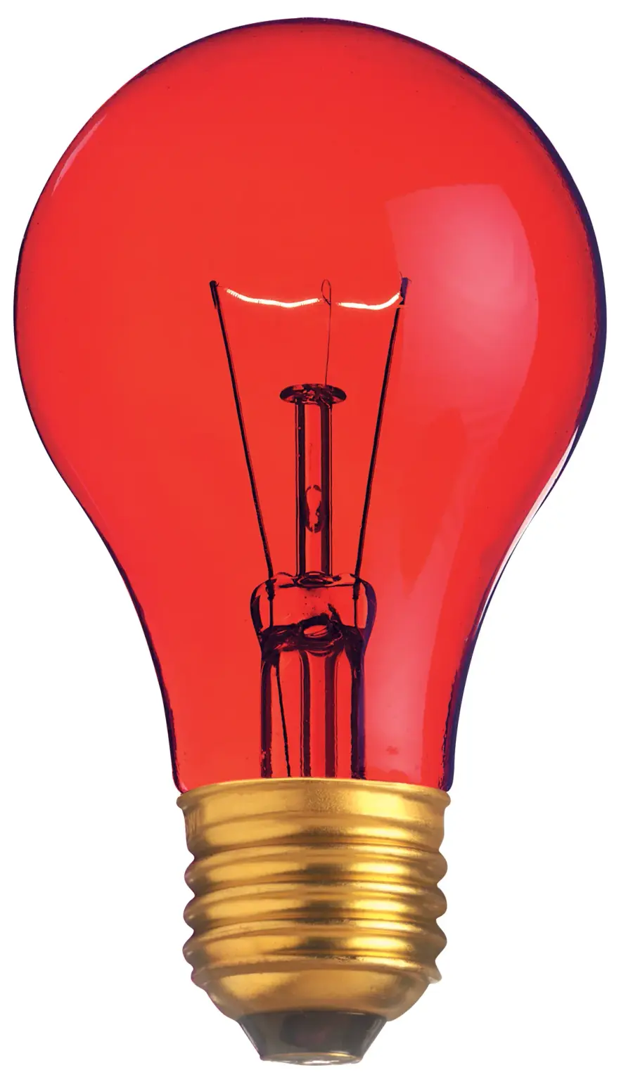 25 Watt A19 Incandescent - Transparent Red - 2000 Average rated hours - Medium base - 130 Volt - Image 1