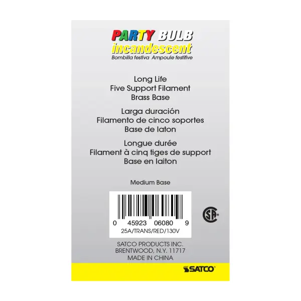 25 Watt A19 Incandescent - Transparent Red - 2000 Average rated hours - Medium base - 130 Volt - Image 5
