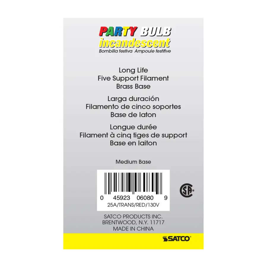 25 Watt A19 Incandescent - Transparent Red - 2000 Average rated hours - Medium base - 130 Volt - Image 5