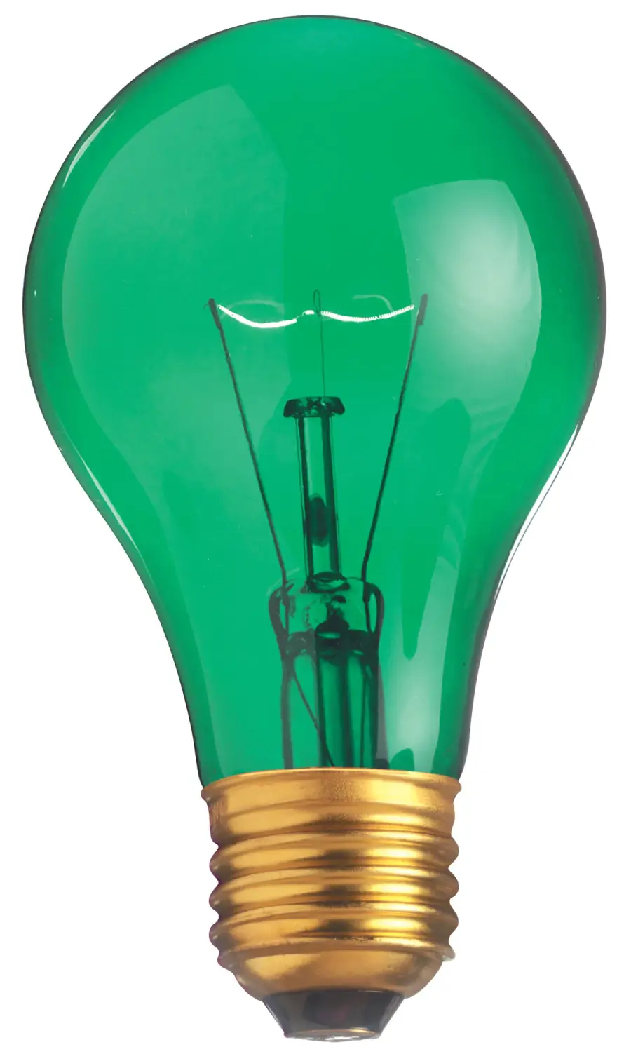 25 Watt A19 Incandescent - Transparent Green - 2000 Average rated hours - Medium base - 130 Volt - Image 1
