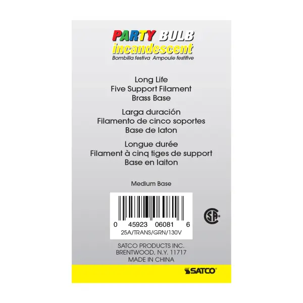 25 Watt A19 Incandescent - Transparent Green - 2000 Average rated hours - Medium base - 130 Volt - Image 5