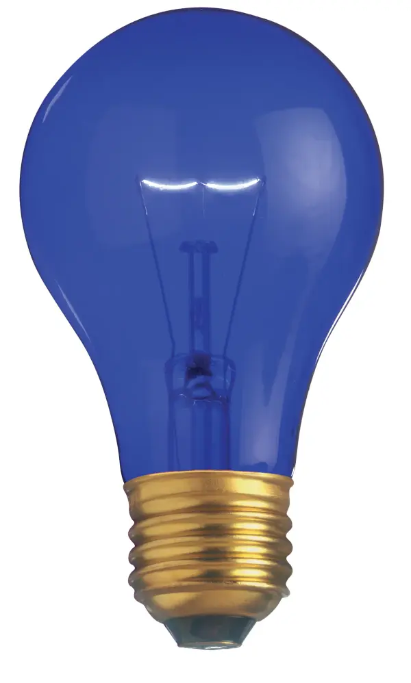 25 Watt A19 Incandescent - Transparent Blue - 2000 Average rated hours - Medium base - 130 Volt - Image 1