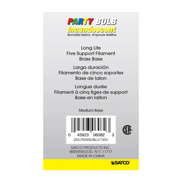 25 Watt A19 Incandescent - Transparent Blue - 2000 Average rated hours - Medium base - 130 Volt - Image 5