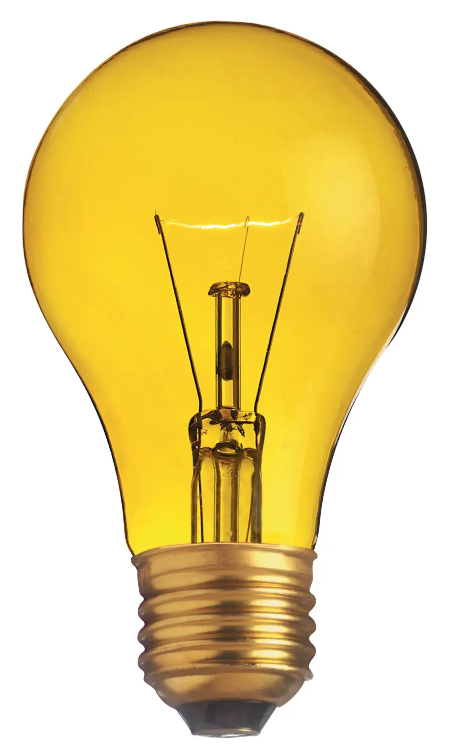 25 Watt A19 Incandescent - Transparent Yellow - 2000 Average rated hours - Medium base - 130 Volt - Image 1