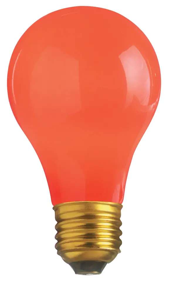 25 Watt A19 Incandescent - Ceramic Red - 1000 Average rated hours - 15 Lumens - Medium base - 130 Volt - Image 1