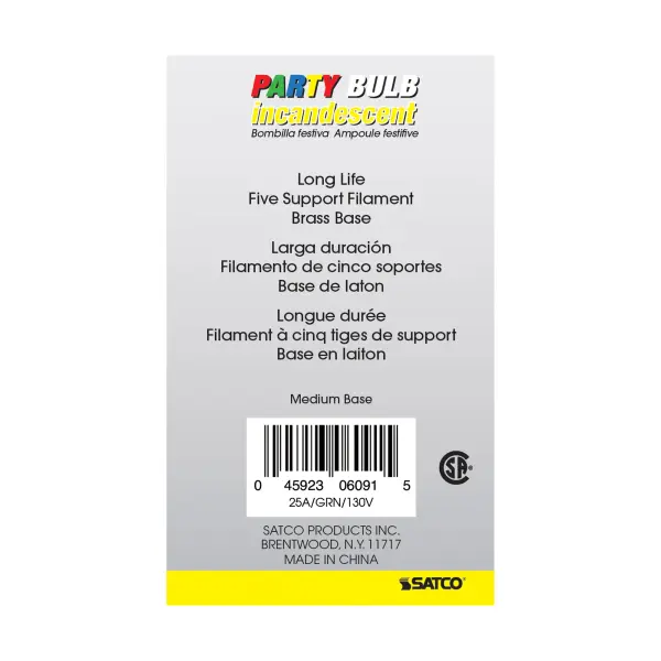 25 Watt A19 Incandescent - Ceramic Green - 1000 Average rated hours - 10 Lumens - Medium base - 130 Volt - Image 5