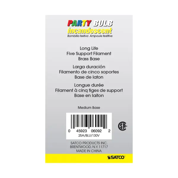 25 Watt A19 Incandescent - Ceramic Blue - 1000 Average rated hours - 80 Lumens - Medium base - 130 Volt - Image 5