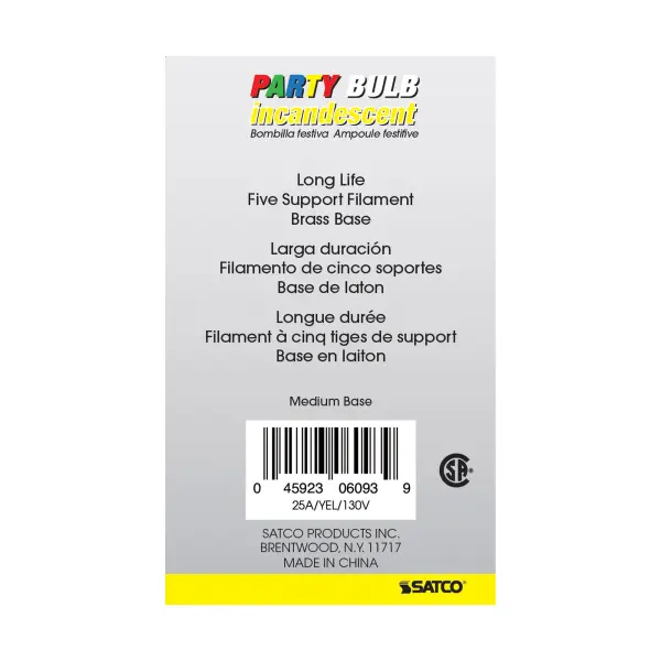 25 Watt A19 Incandescent - Ceramic Yellow - 1000 Average rated hours - 30 Lumens - Medium base - 130 Volt - Image 5
