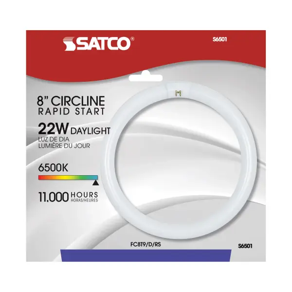 22 Watt - T9 - Circline Fluorescent - 6500K Daylight - 76 CRI - 4-Pin base - alternate view