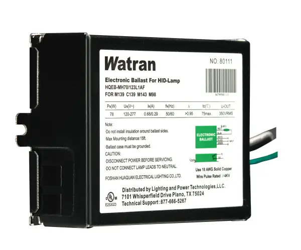 Electronic Ballast HQEB/MH70/123L1AF UNV RECTANGLE MC70 FCAN CMH70 - Image 3