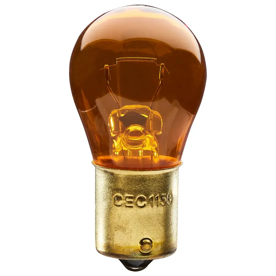 26.88 Watt miniature - S8 - 1200 Average rated hours - Bayonet Single Contact Base - Amber - 12.8 Volt - Image 1