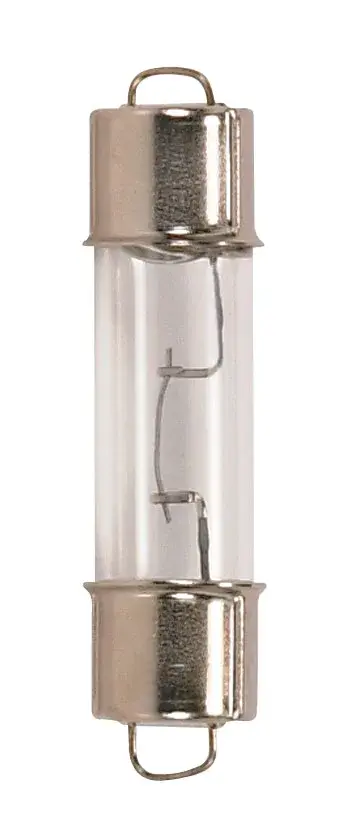 12.42 Watt miniature - Festoon - 1000 Average rated hours - DE Cap base - 12.8 Volt