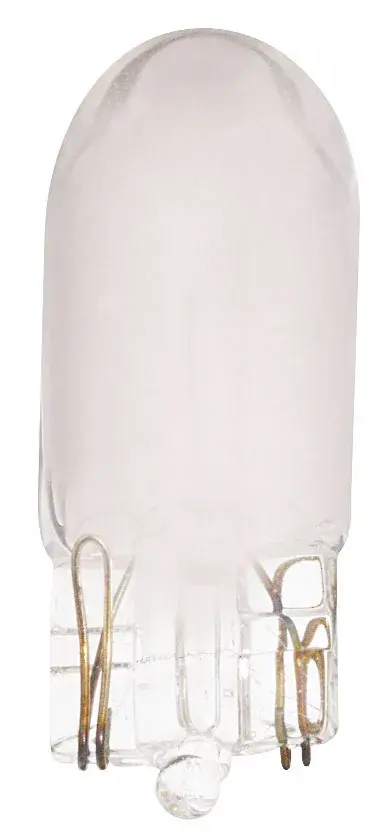 7.5 Watt miniature - T3 1/4 - Frost - 10000 Average rated hours - 65 Lumens - Mini Wedge base - 24 Volt