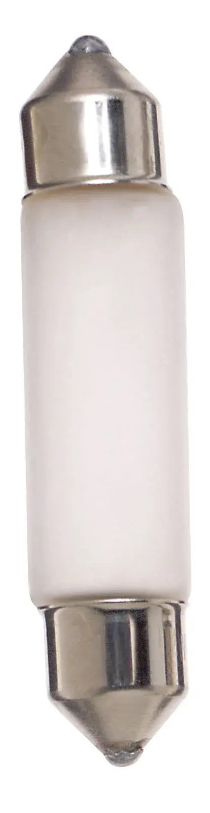 5 Watt miniature - T3 1/4 - Frost - 20000 Average rated hours - 50 Lumens - Festoon base - 12 Volt