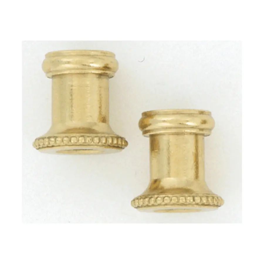 2 Brass Threaded Knurled Necks