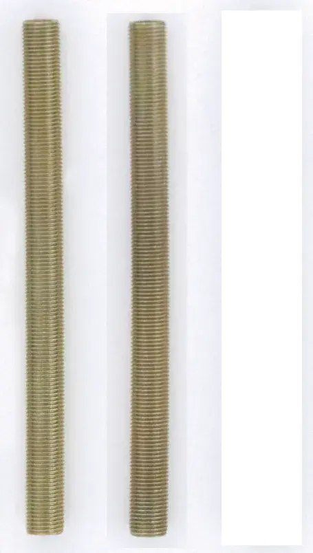 2 Steel Nipples - 1/8 IPS - Running Thread - 5" Length - Image 1