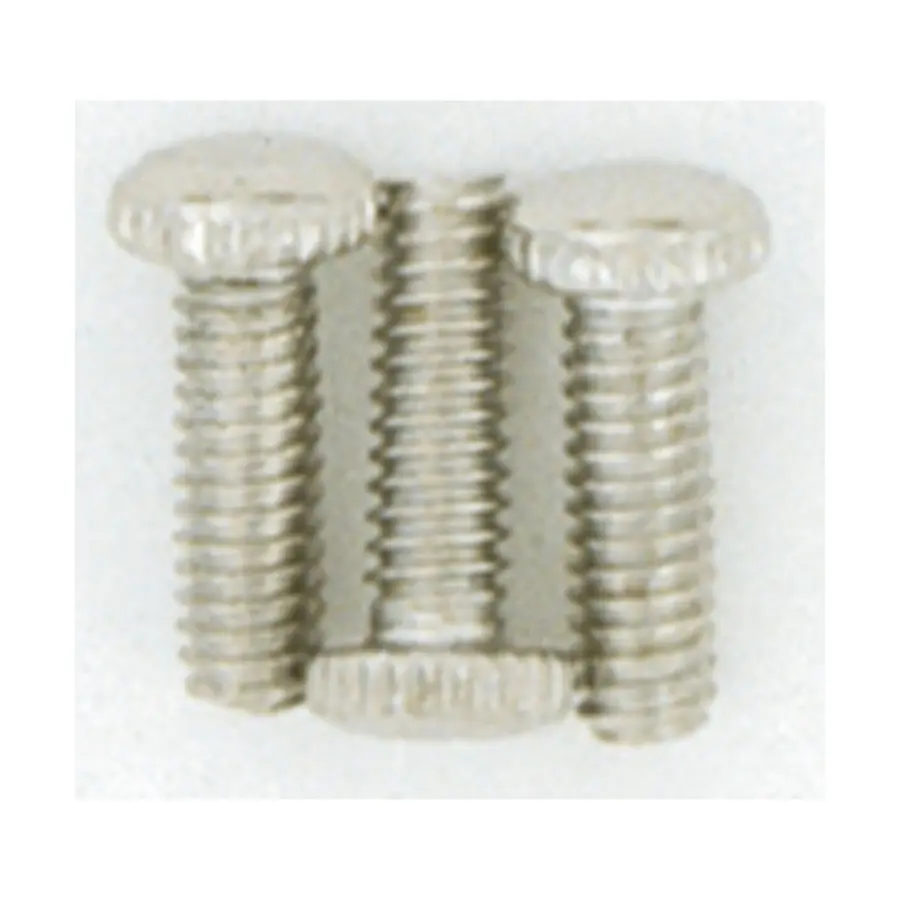 3 Knurled Screws - 8/32 - Nickel Plated Finish