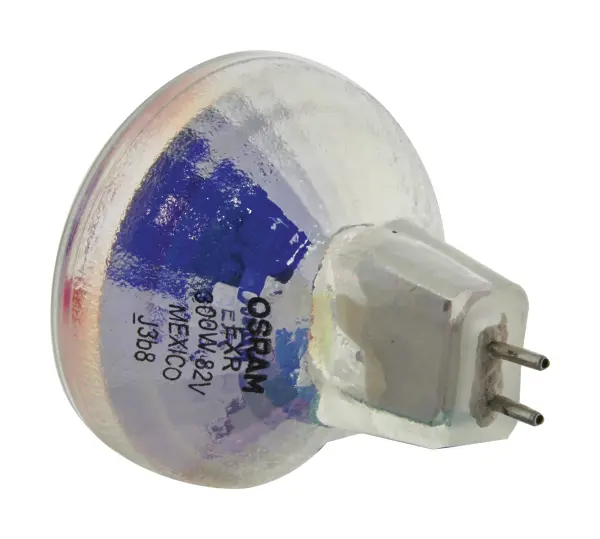 Satco's 300 watt open lens Halogen MR13 lamp features a GX5.3 2 pin base. Using 82 volts, this dimmable, clear glass lamp is perfect for recessed lighting, track lighting, security lighting, and even light projectors. With a rated life up to 35 hours, this lamp is the perfect replacement for many lighting applications. - alternate view