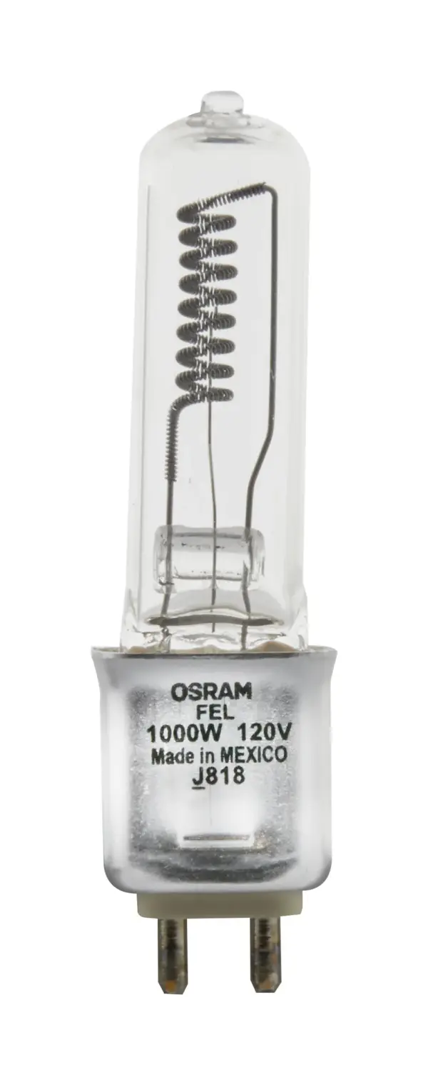 Satco's 1000 watt halogen T-shaped miniature light bulb for easy, push in installation. The clear, halogen bulb features a bi pin G9.5 base and a 360 degree beam spread. At a temperature of 3200 kelvins, this lamp provides 100 CRI of neutral white light.