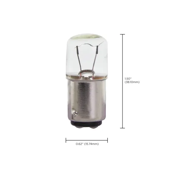 5 Watt miniature - T5 - Clear - Double Contact Bayonet base - 24 Volt - Image 4