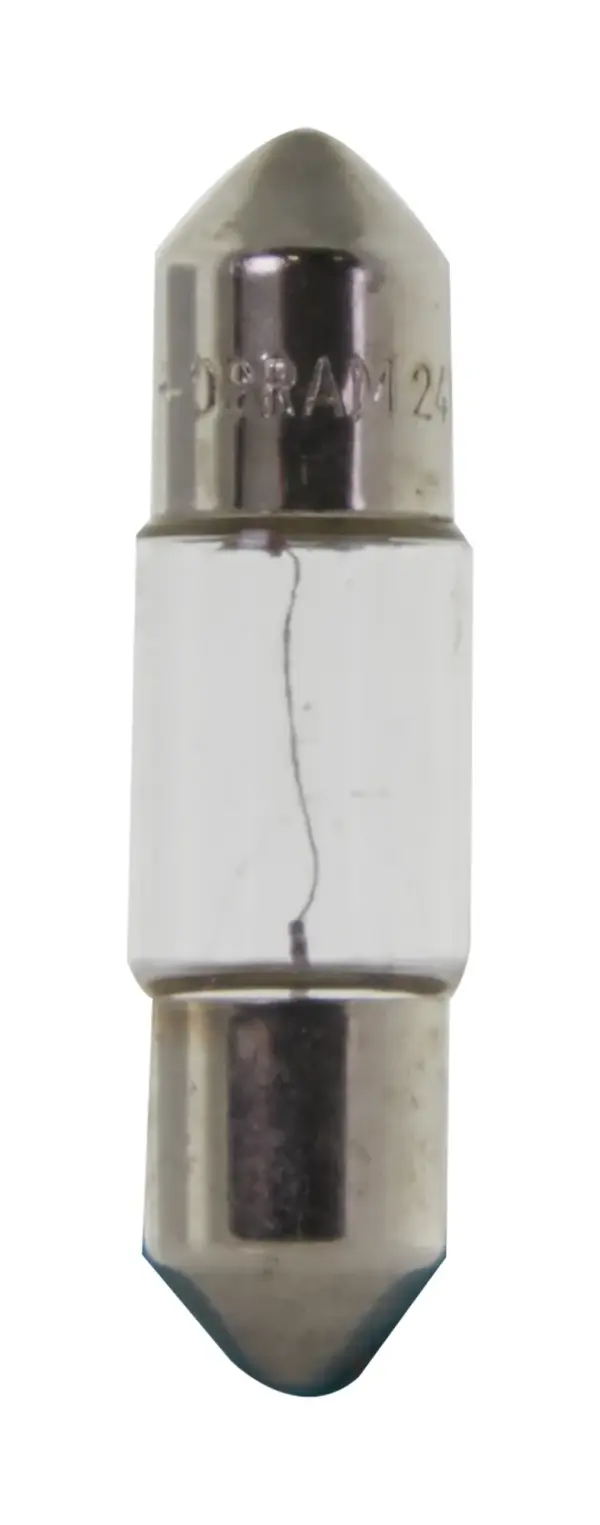 Satco's 3 watt miniature SV7-8 double contact bulbs lights up tight spaces without drawing a lot of energy. The miniature clear bulb features a festoon base and T2-3/4 shape. At a temperature of 2700 kelvins, this lamp provides 100 CRI of warm white light.