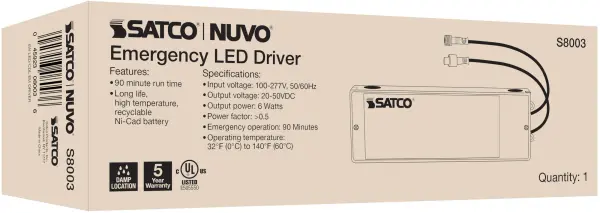 6 Watt - 90 Minute - 100-277 Volt - LED Emergency Backup Driver - For use with 4/6/8 or 10 Inch CDL - Image 13