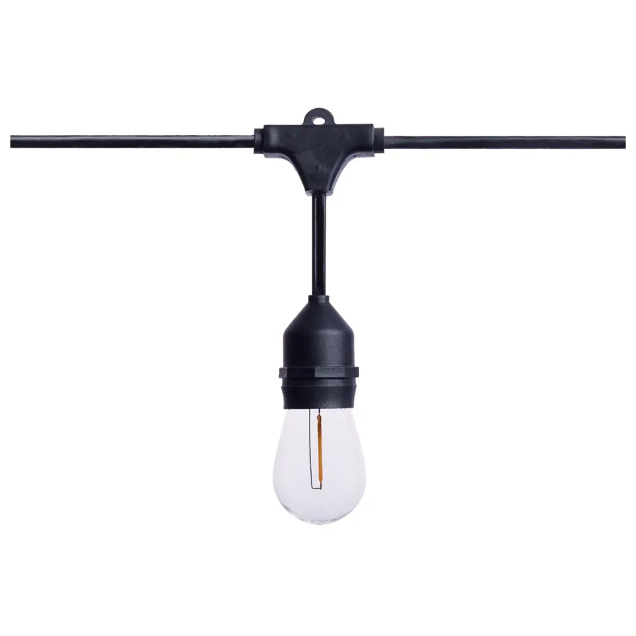 24 Foot LED String Light - 12-S14 Lamps - 2700K CCT - Black - 120 Volt - Image 3