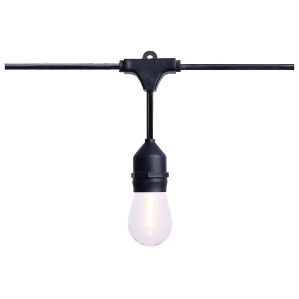 24 Foot LED String Light - 12-S14 Lamps - 2700K CCT - Black - 120 Volt - Image 4
