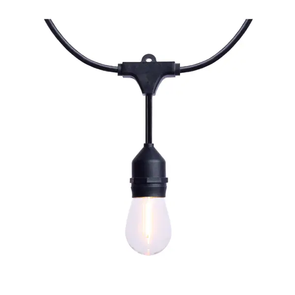 24 Foot LED String Light - 12-S14 Lamps - 2700K CCT - Black - 120 Volt - Image 5