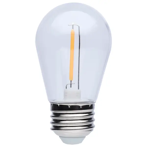 S14 LED String Light Replacement Lamp - Medium Base - 2700K - Clear - 120 Volt - 4-Pack - Image 1