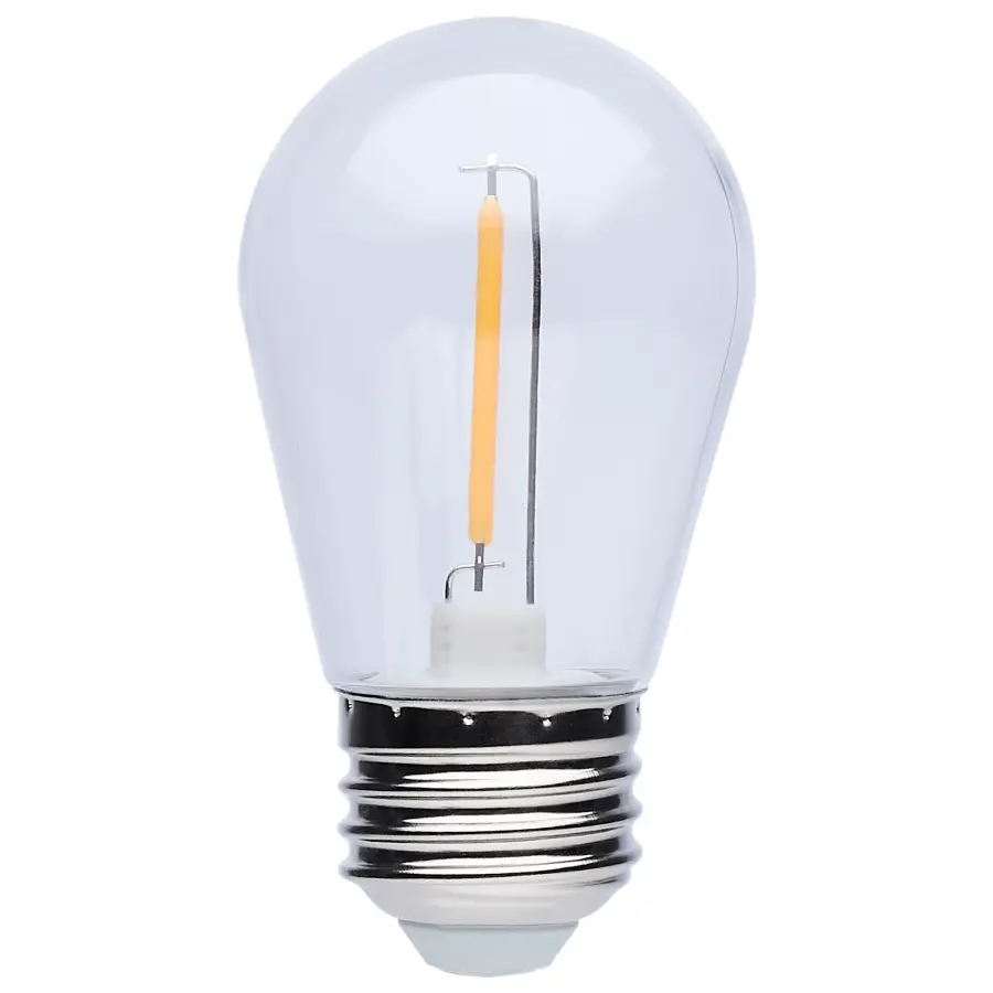 S14 LED String Light Replacement Lamp - Medium Base - 2700K - Clear - 120 Volt - 4-Pack - Image 1