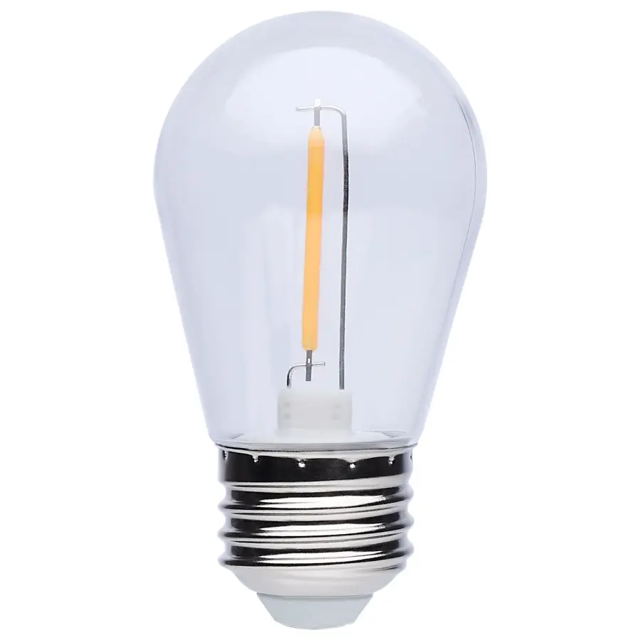 S14 LED String Light Replacement Lamp - Medium Base - 2200K - Clear - 120 Volt - 4-Pack - Image 1