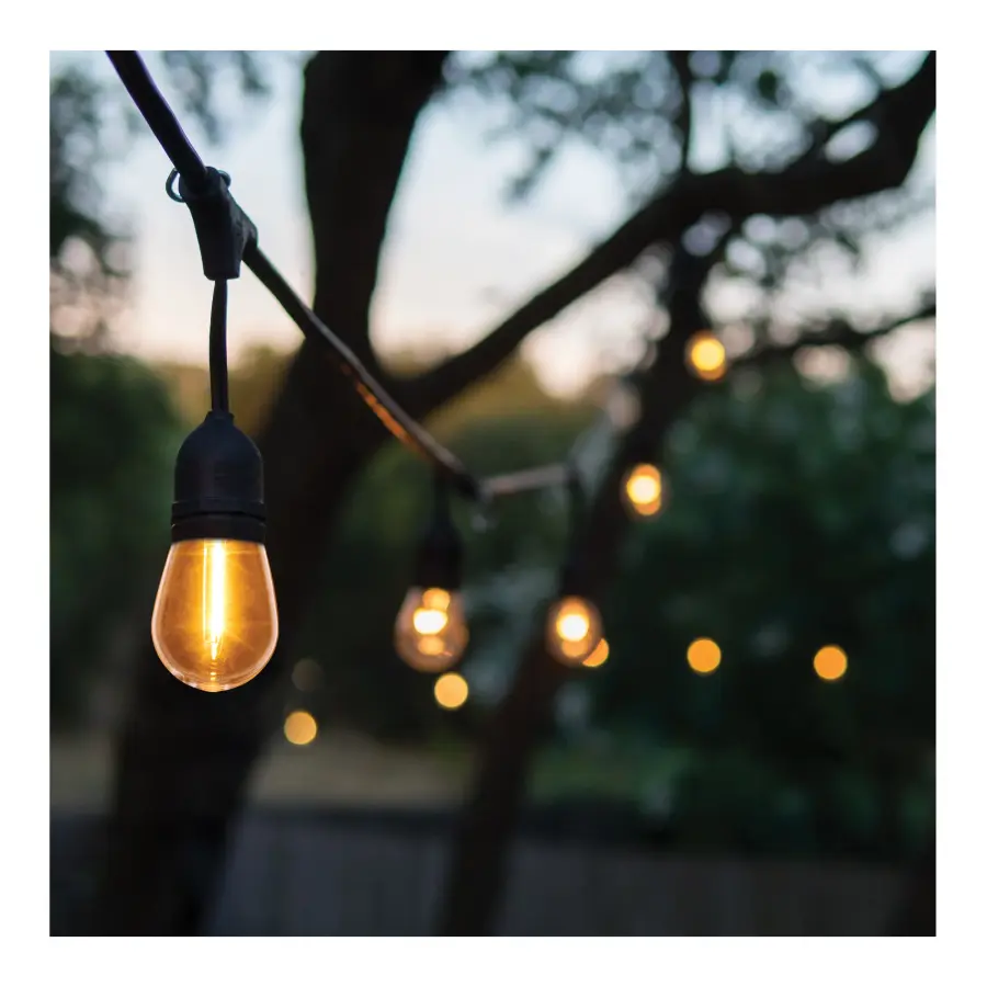 S14 LED String Light Replacement Lamp - Medium Base - 2200K - Clear - 120 Volt - 4-Pack - Image 2